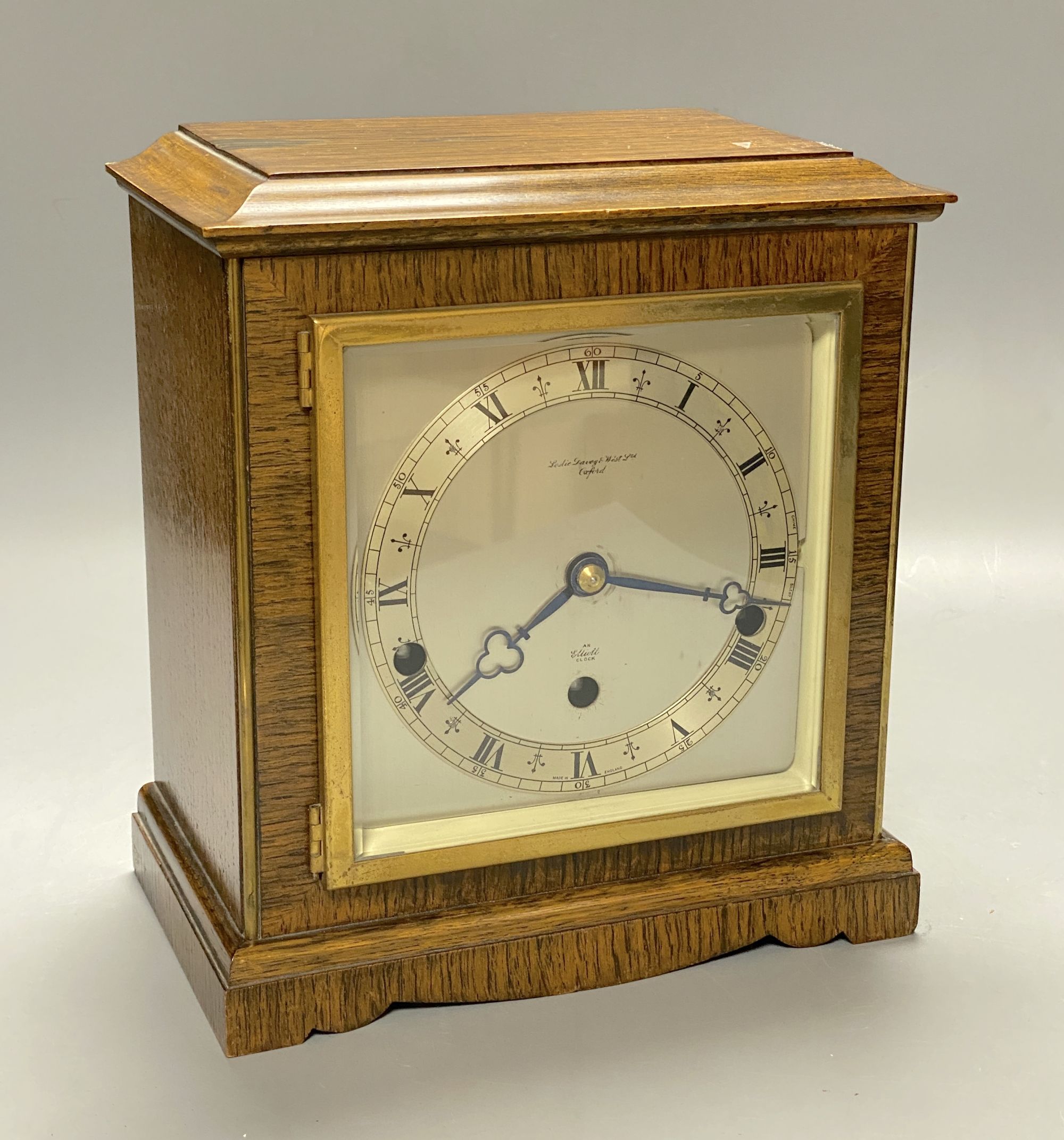 A Leslie Davey & West mantel timepiece